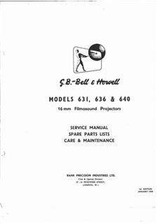 Bell and Howell 640 manual. Camera Instructions.